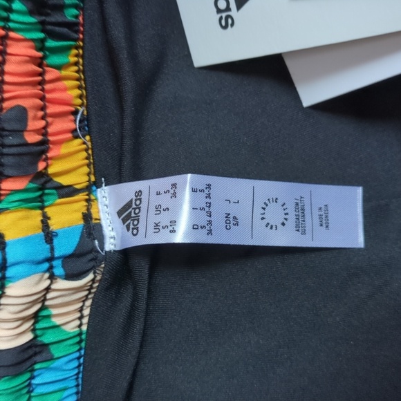 NWT High Waisted Multicolored Abstract Print Graphic Shorts Maximalist Athletic - Picture 4 of 13